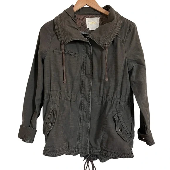 Hei Hei Camouflaged Lace Anorak Jacket Coat size L - Picture 1 of 13